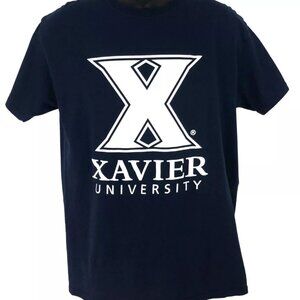 Xavier University T Navy Blue Short Sleeve Musketeers Shirt black